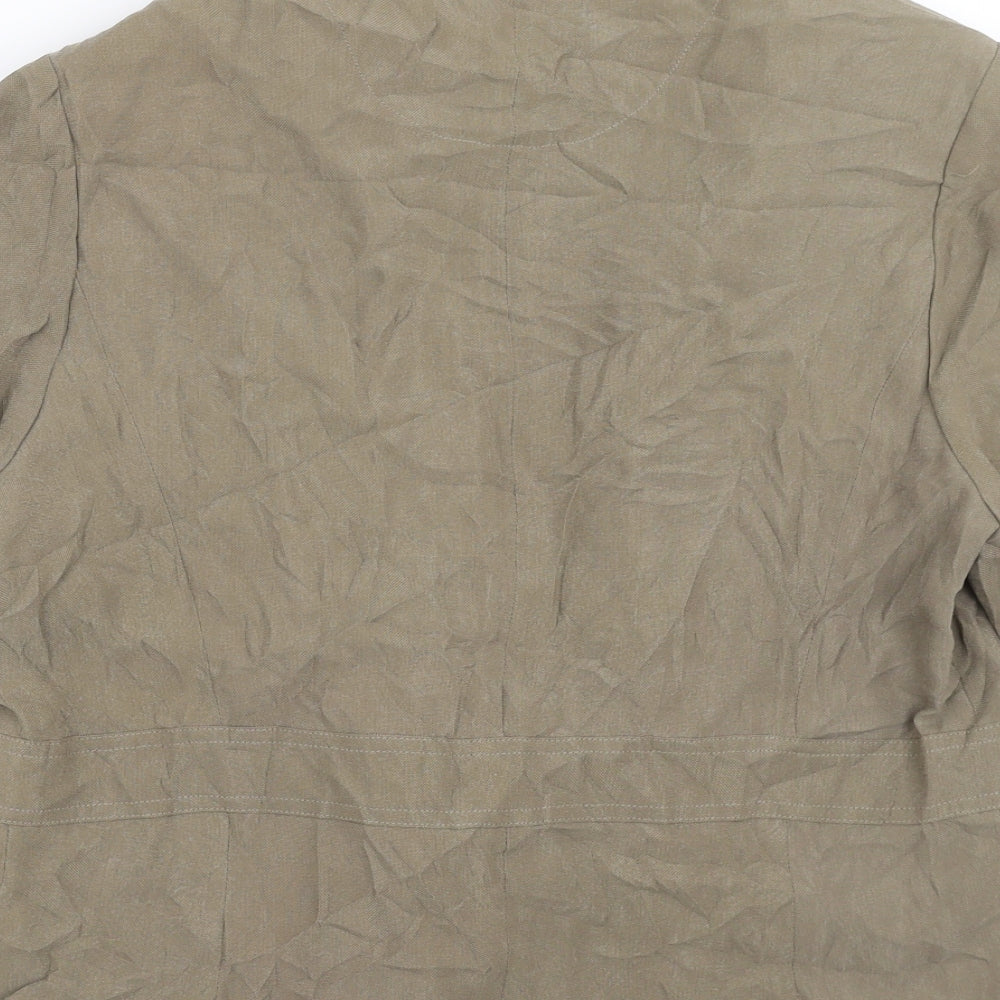 Country Casuals Womens Green Jacket Size 10 - Floral embroidery