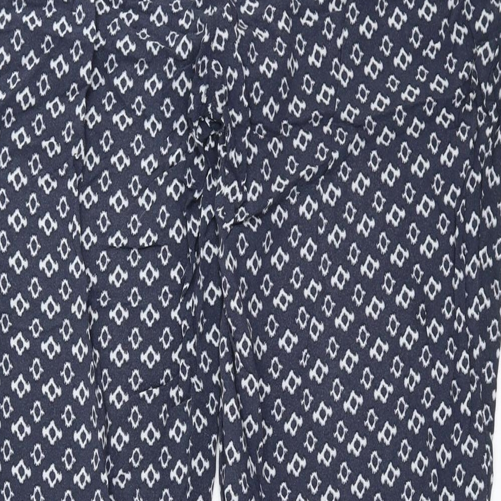 Betty Barclay Womens Blue Geometric Trousers Size 34 in L29 in