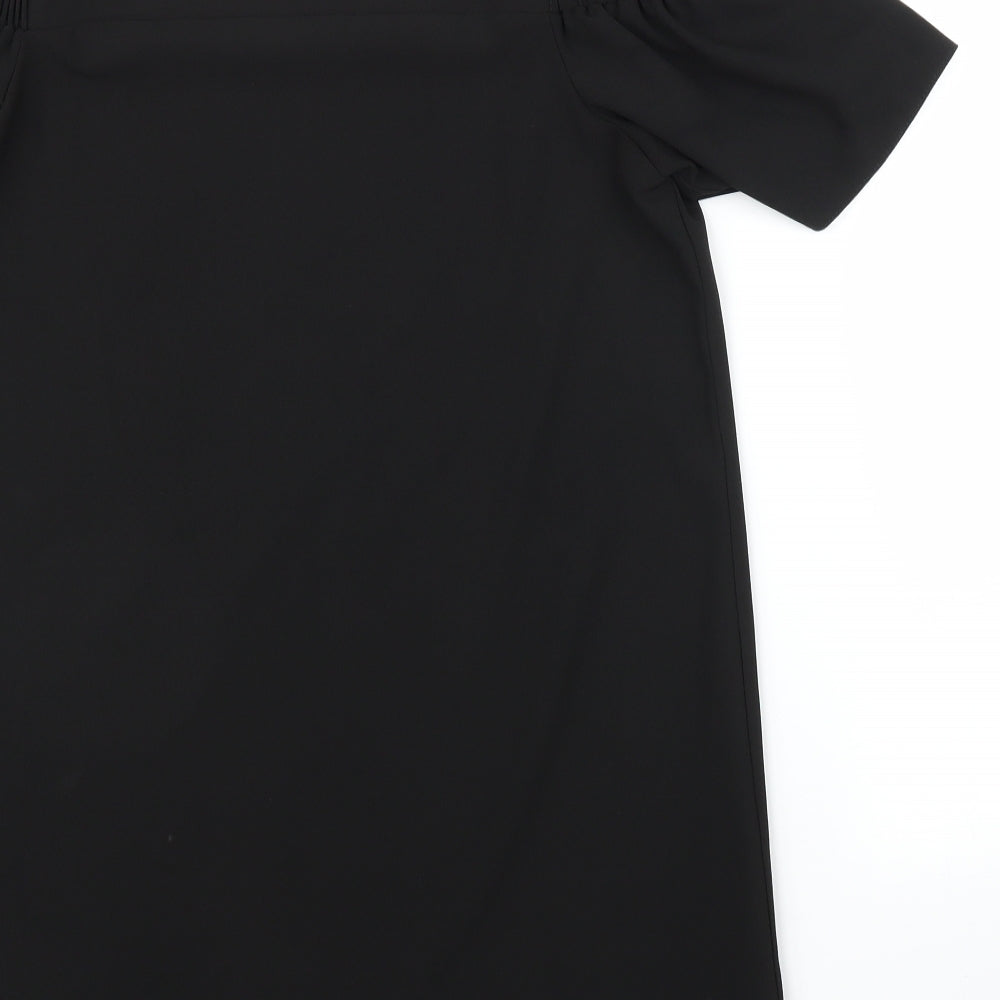 Preworn Womens Black Tunic Blouse Size L