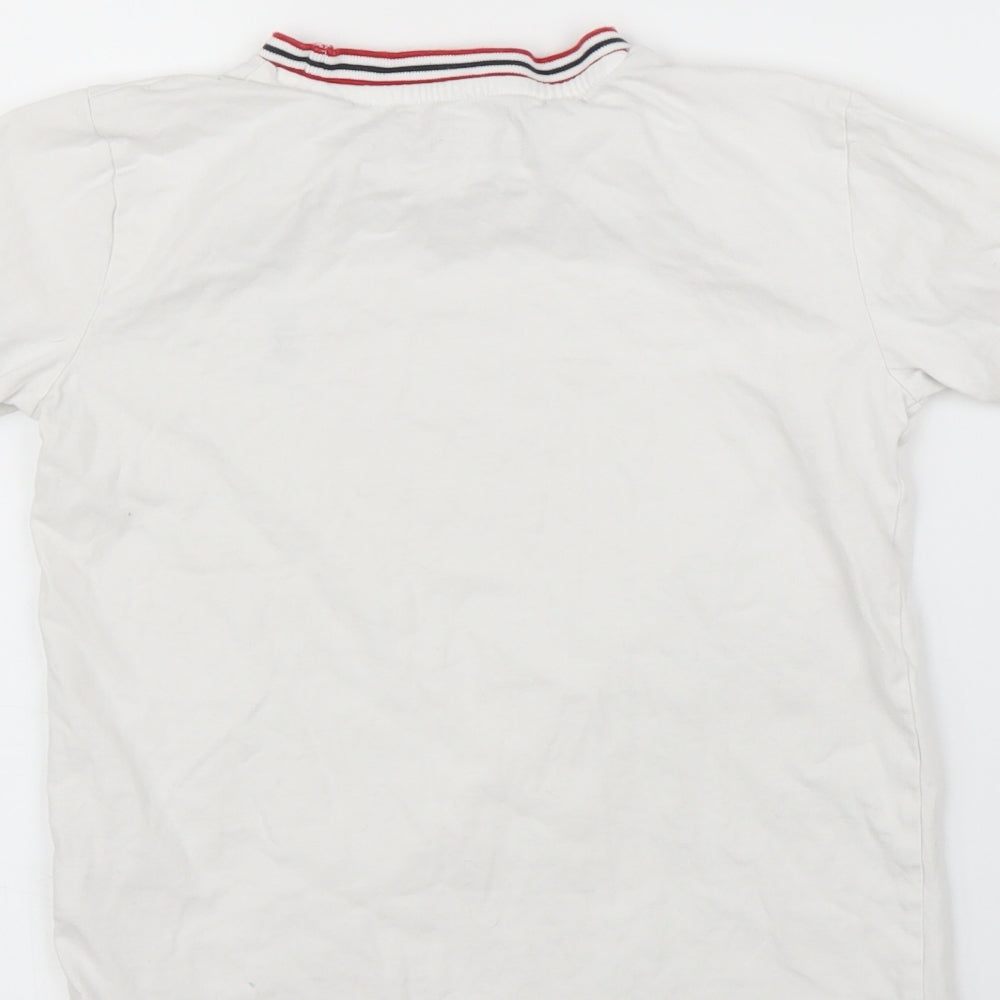 Next Boys White Ringer T-Shirt Size 7 Years