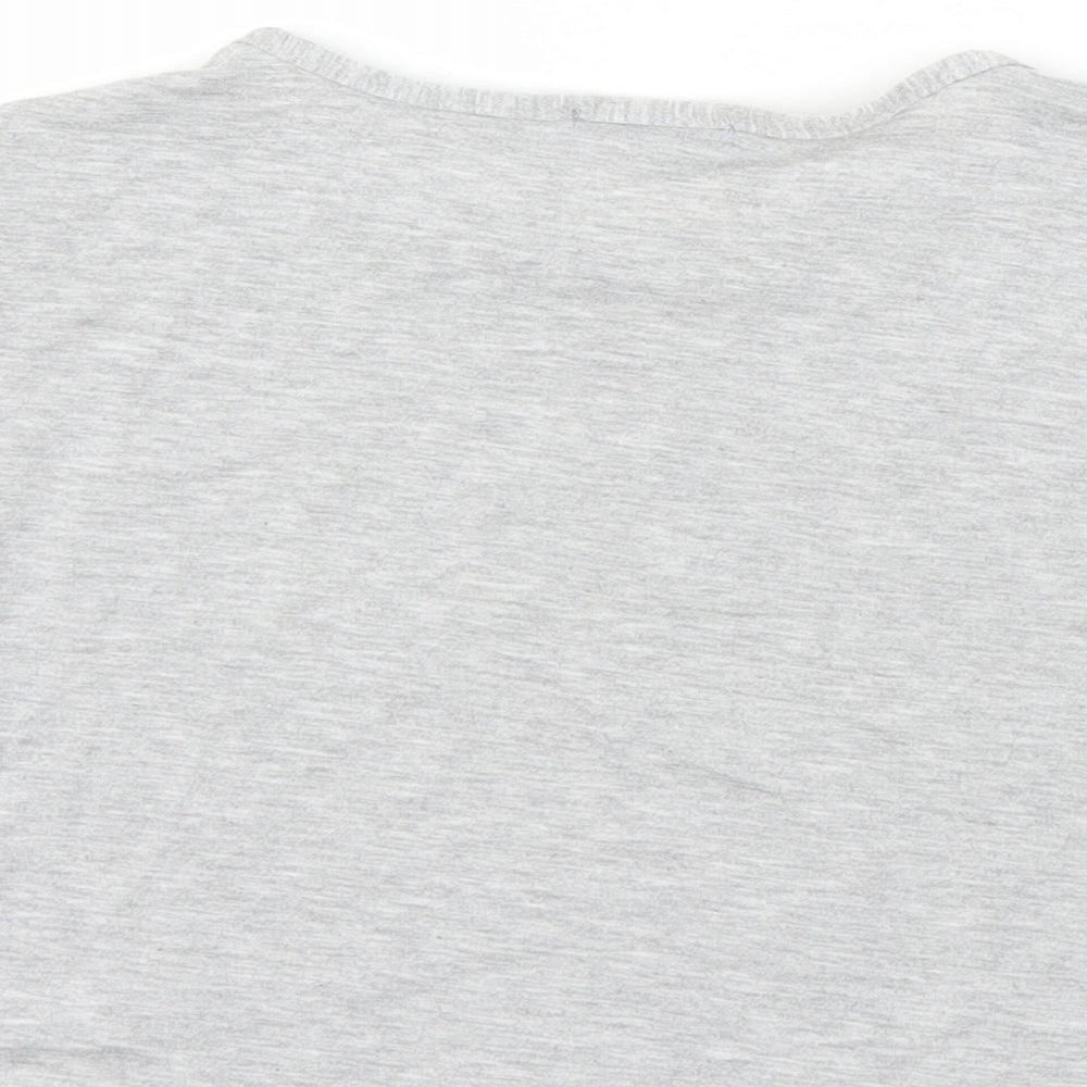 I SAW IT FIRST Womens Grey Cropped T-Shirt Size 8
