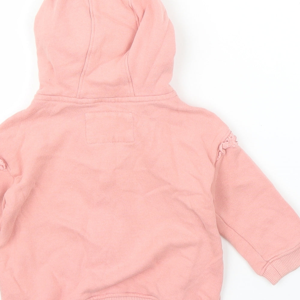 NEXT Girls Pink Full Zip Jumper Size 9-12 Months