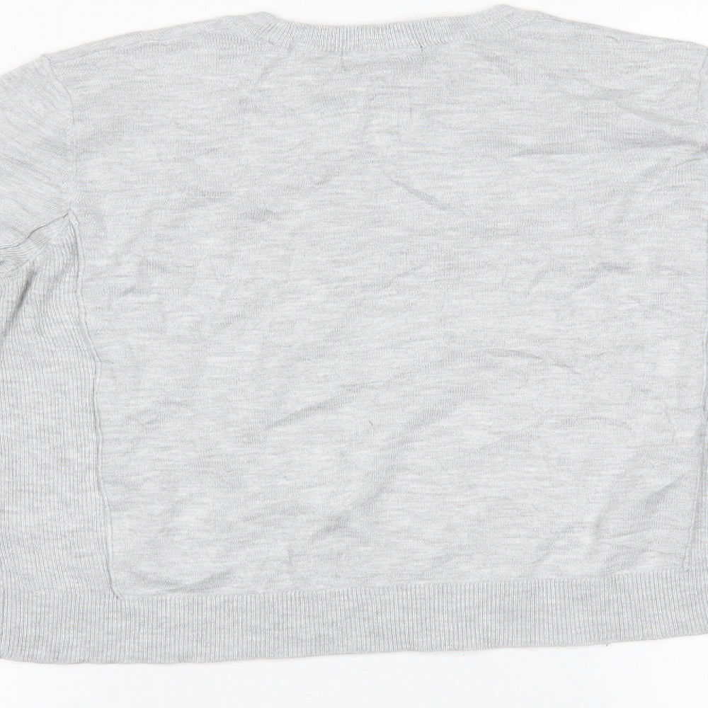 Topshop Womens Grey Basic Blouse Size 8