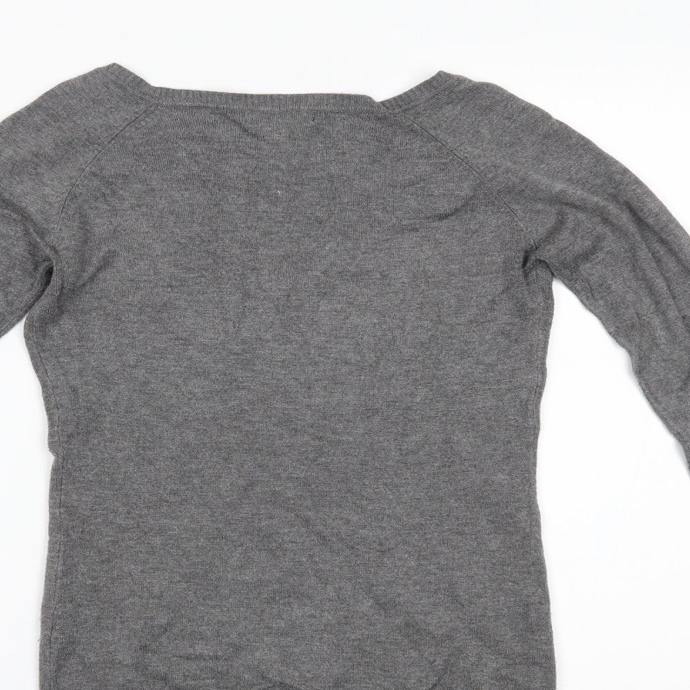 ODEMAI Womens Grey Pullover Jumper Size S