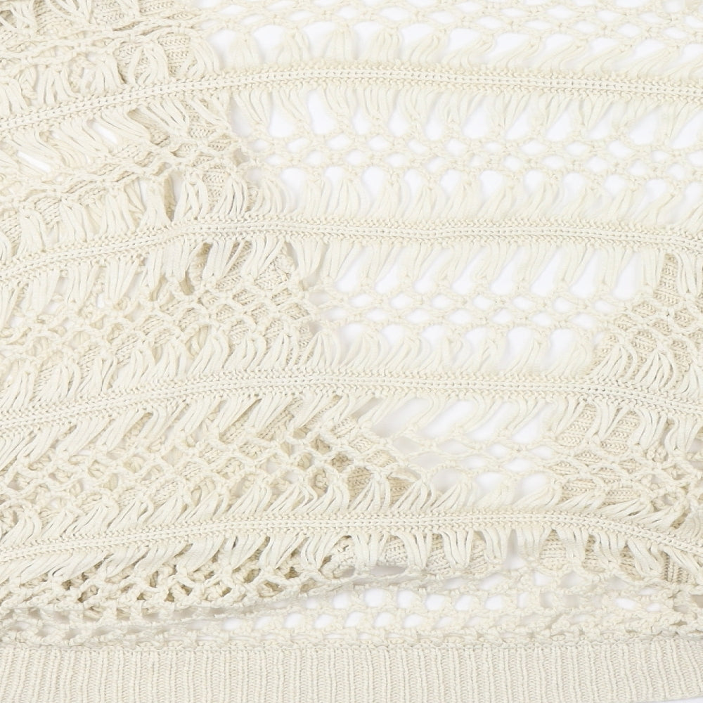 Matalan Womens White Cardigan Jumper Size M