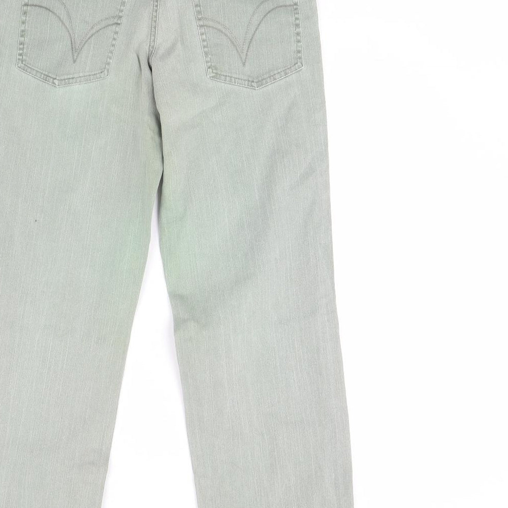Papaya Womens Green Denim Skinny Jeans Size 8 L29 in