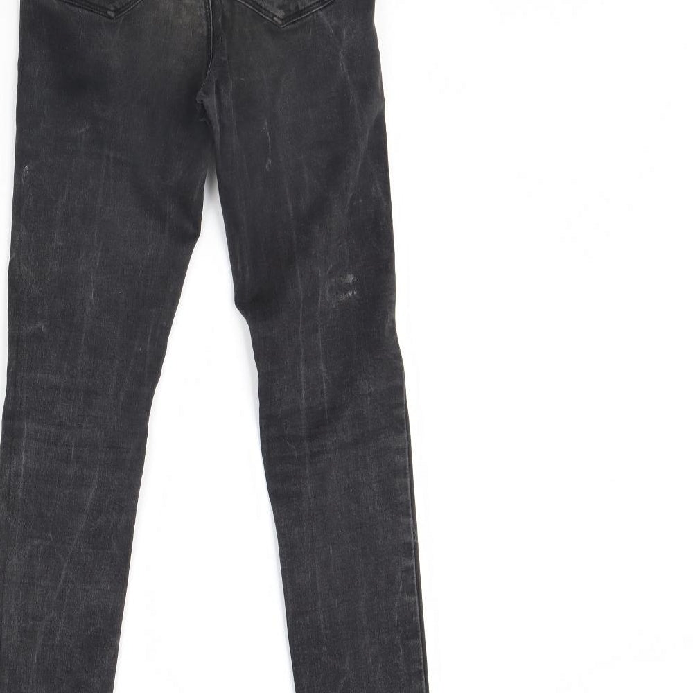 Denim & Co. Womens Black Denim Skinny Jeans Size 8 L28 in