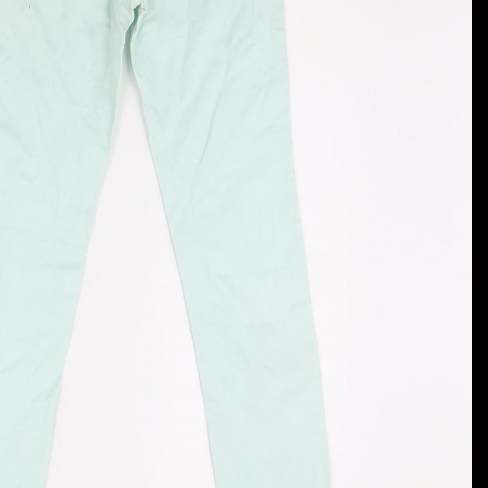ESMARA Womens Green Denim Skinny Jeans Size 10 L28 in