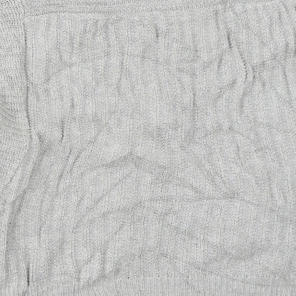 Miss Selfridge Womens Grey Pullover Jumper Size 10