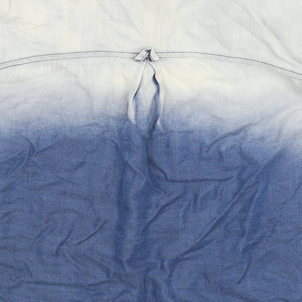 Mango Jeans Mens Blue Button-Up Size M