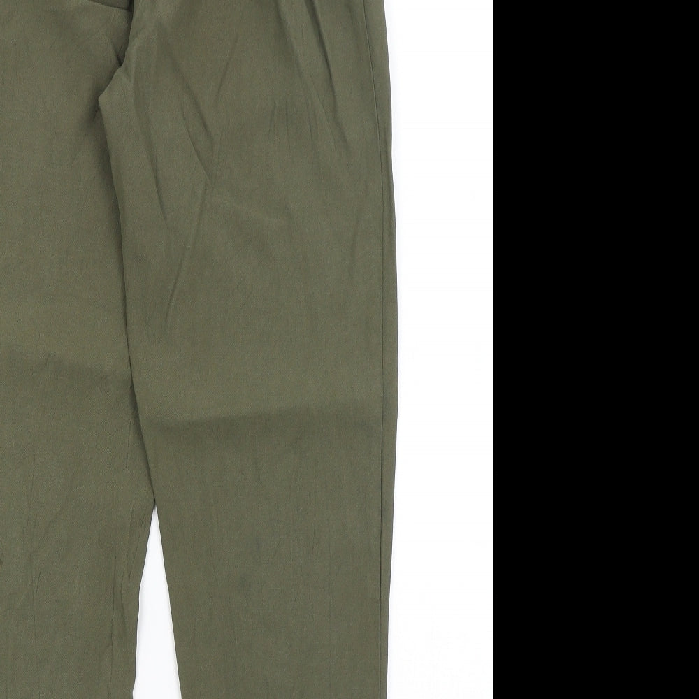 H&M Womens Green Trousers Size 8 L25 in