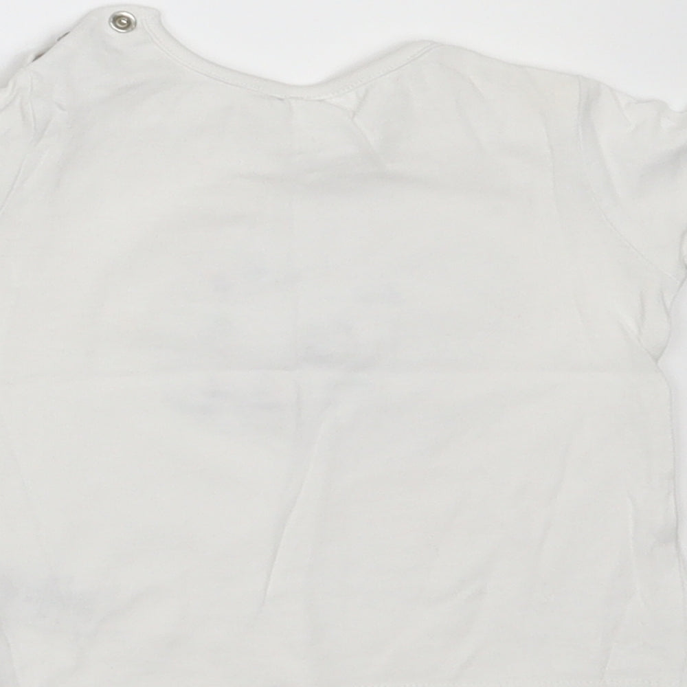 Next Boys White Geometric Basic T-Shirt Size 3-6 Months