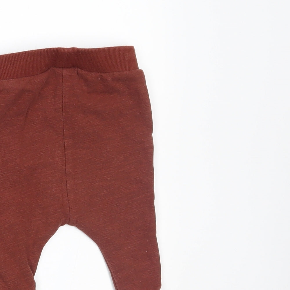 Next Boys Brown Jogger Trousers Size 0-3 Months