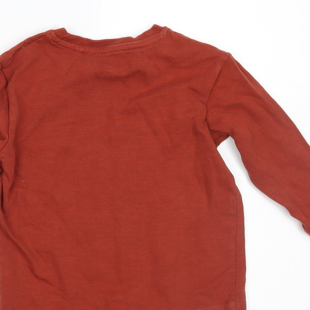 Next Boys Orange Pullover Sweatshirt Size 3 Years