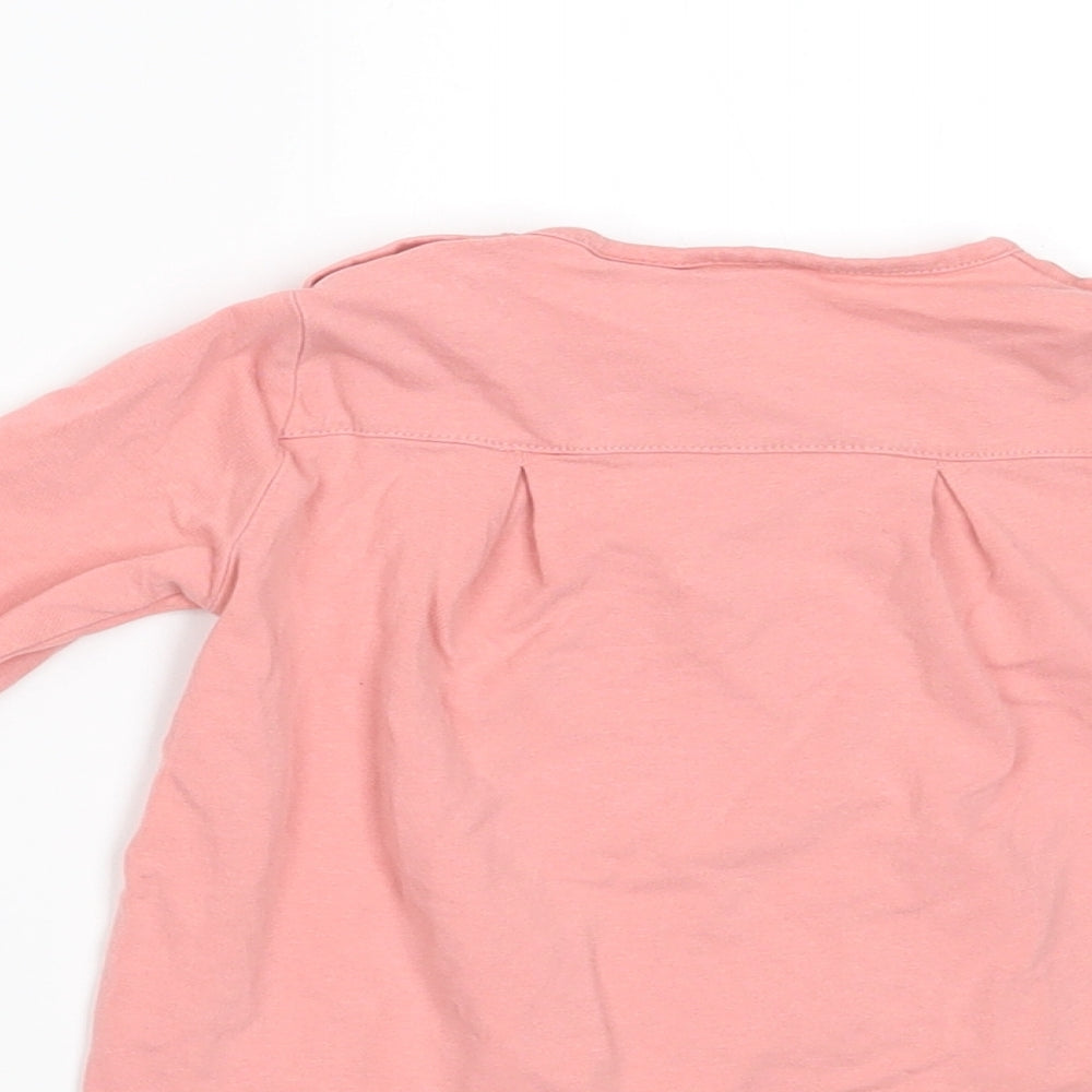 Zara Girls Pink Basic T-Shirt Size 9-12 Months