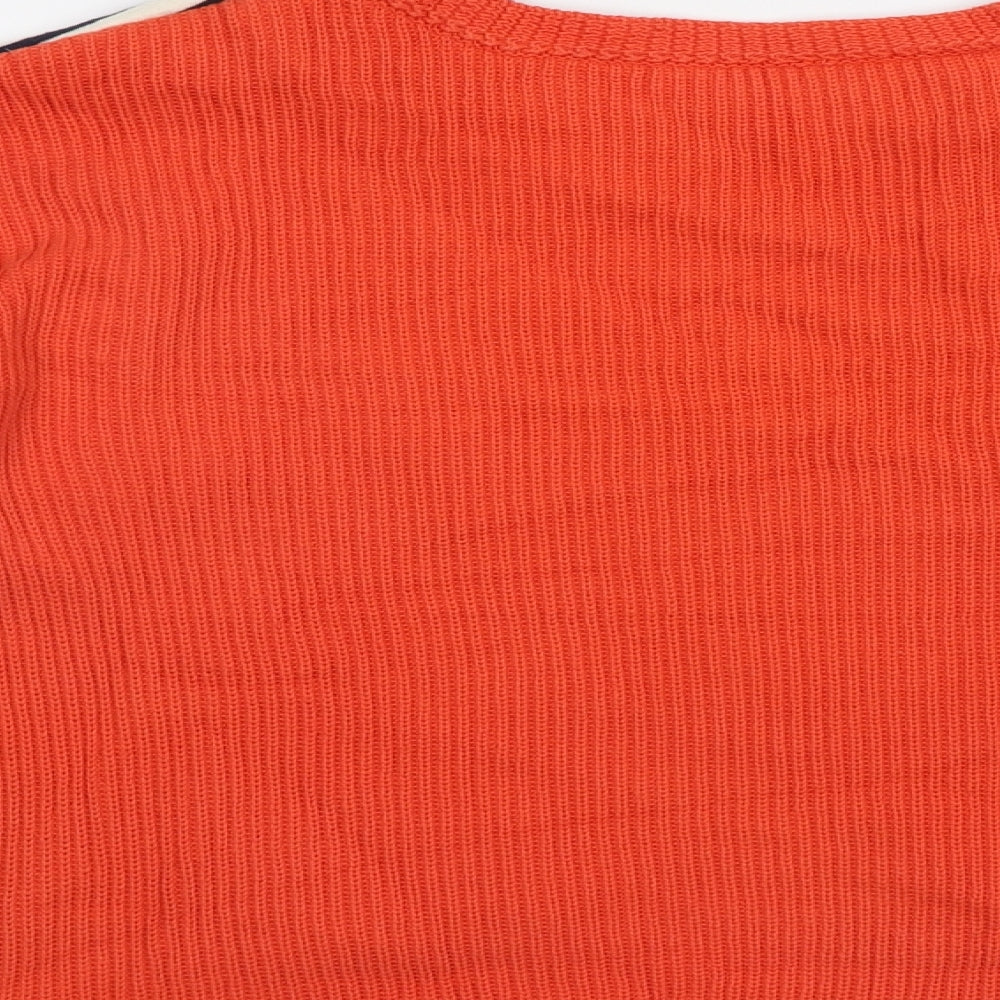 Edition Womens Red Striped Pullover Jumper Size M