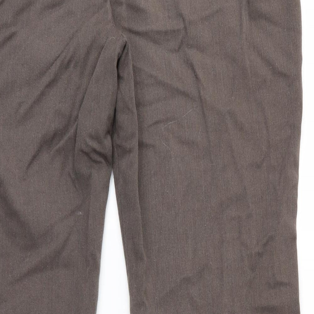 Marks & Spencer Womens Brown Trousers Size 12 L27 in - Marks & Spencer