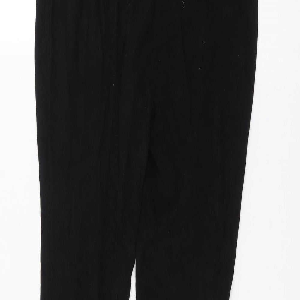 Next Womens Black Trousers Size 10 L25 in