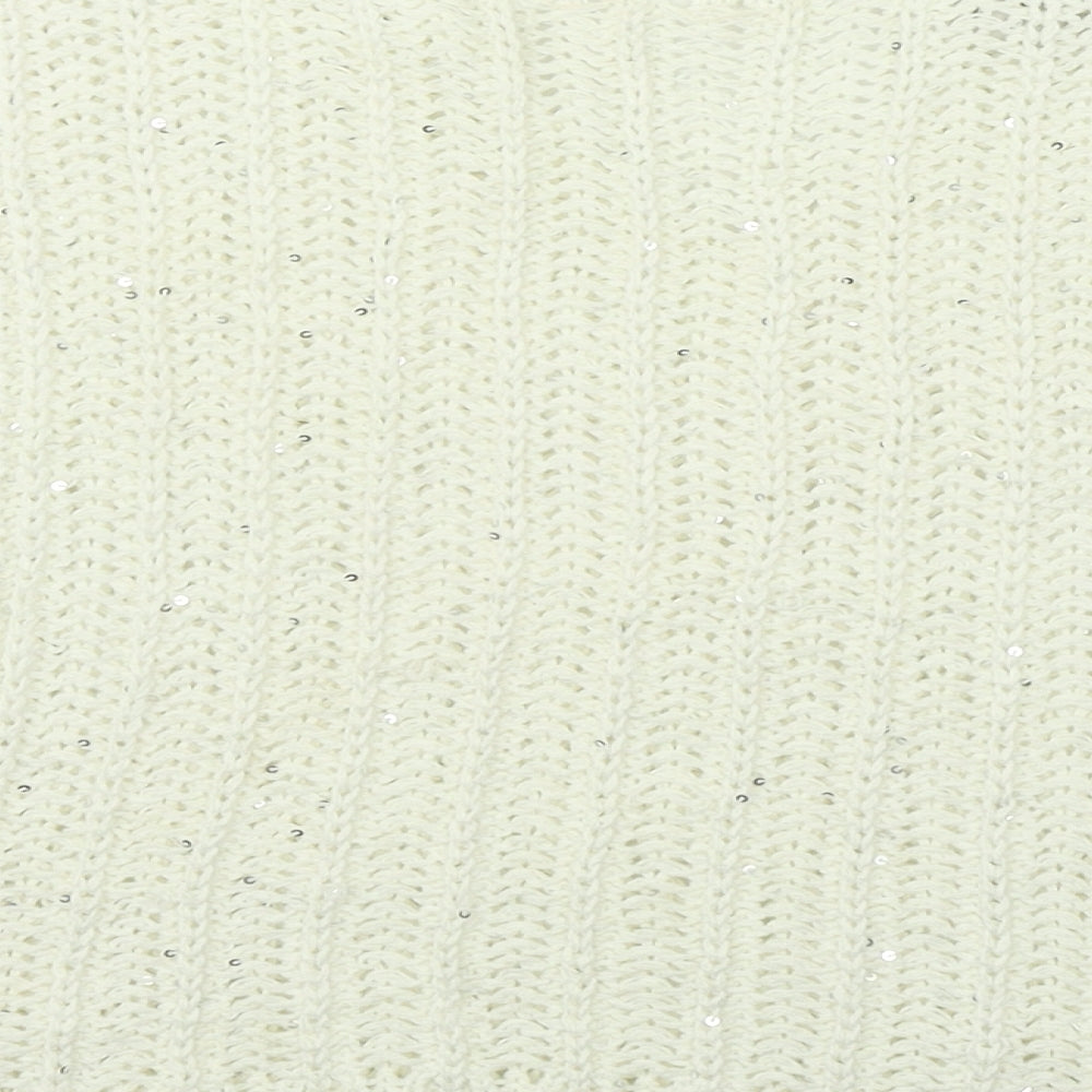 Next Womens White Pullover Jumper Size M