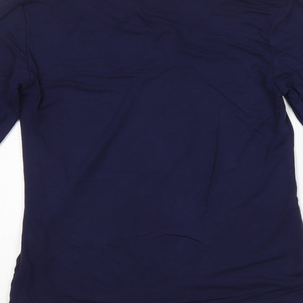 Preworn Womens Blue Basic T-Shirt Size 14