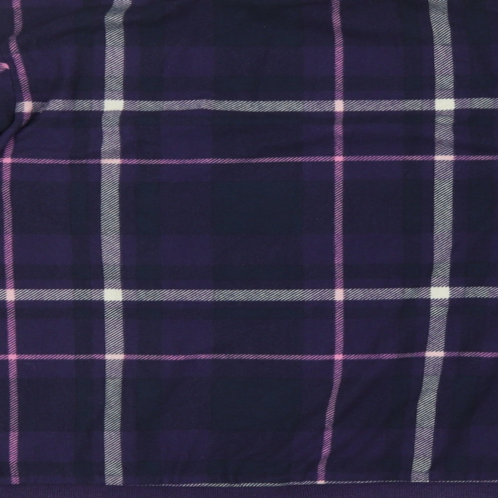 Next Womens Purple Check Pullover Jumper Size M