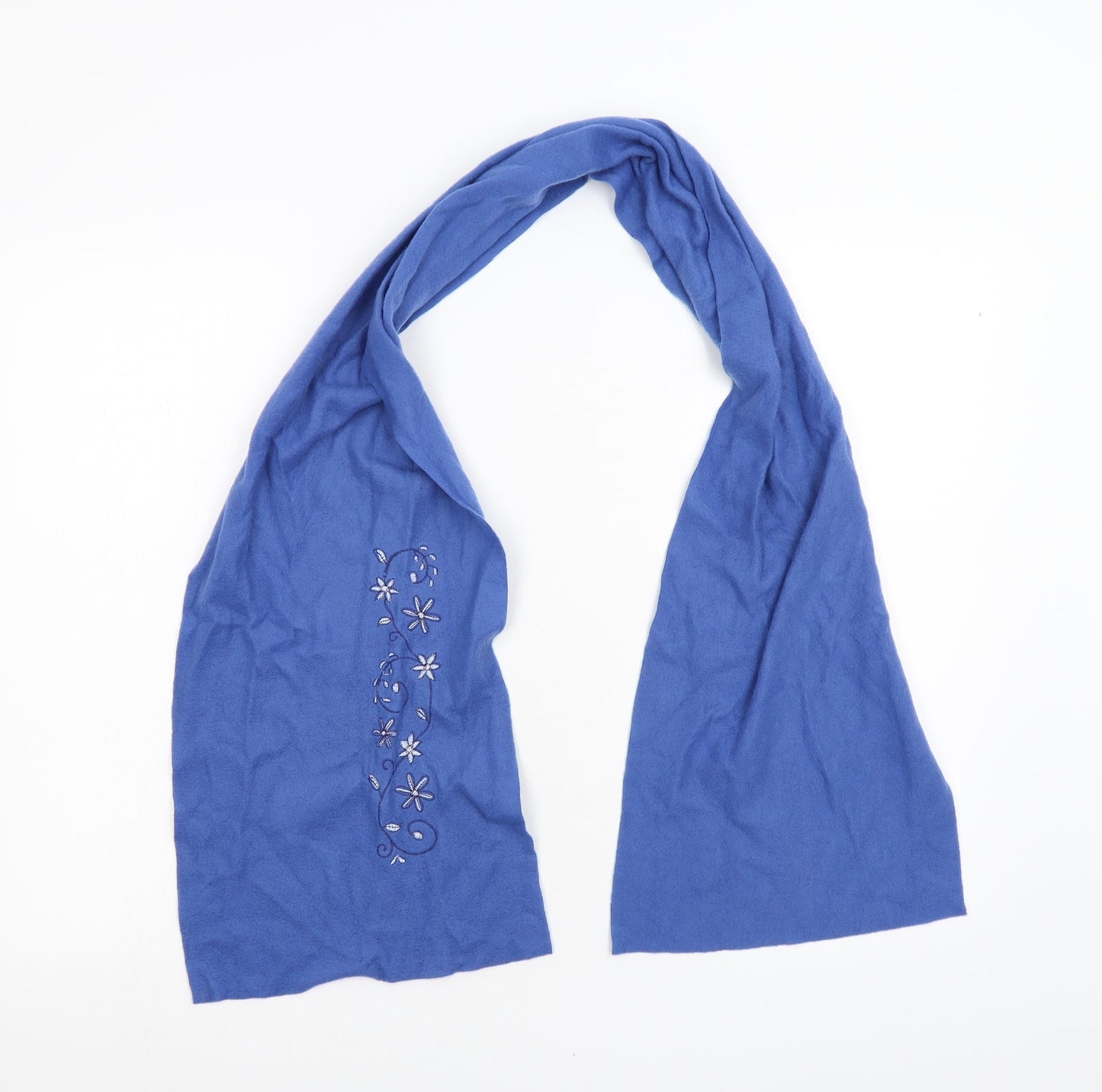 Preworn Womens Blue Fleece Scarf
