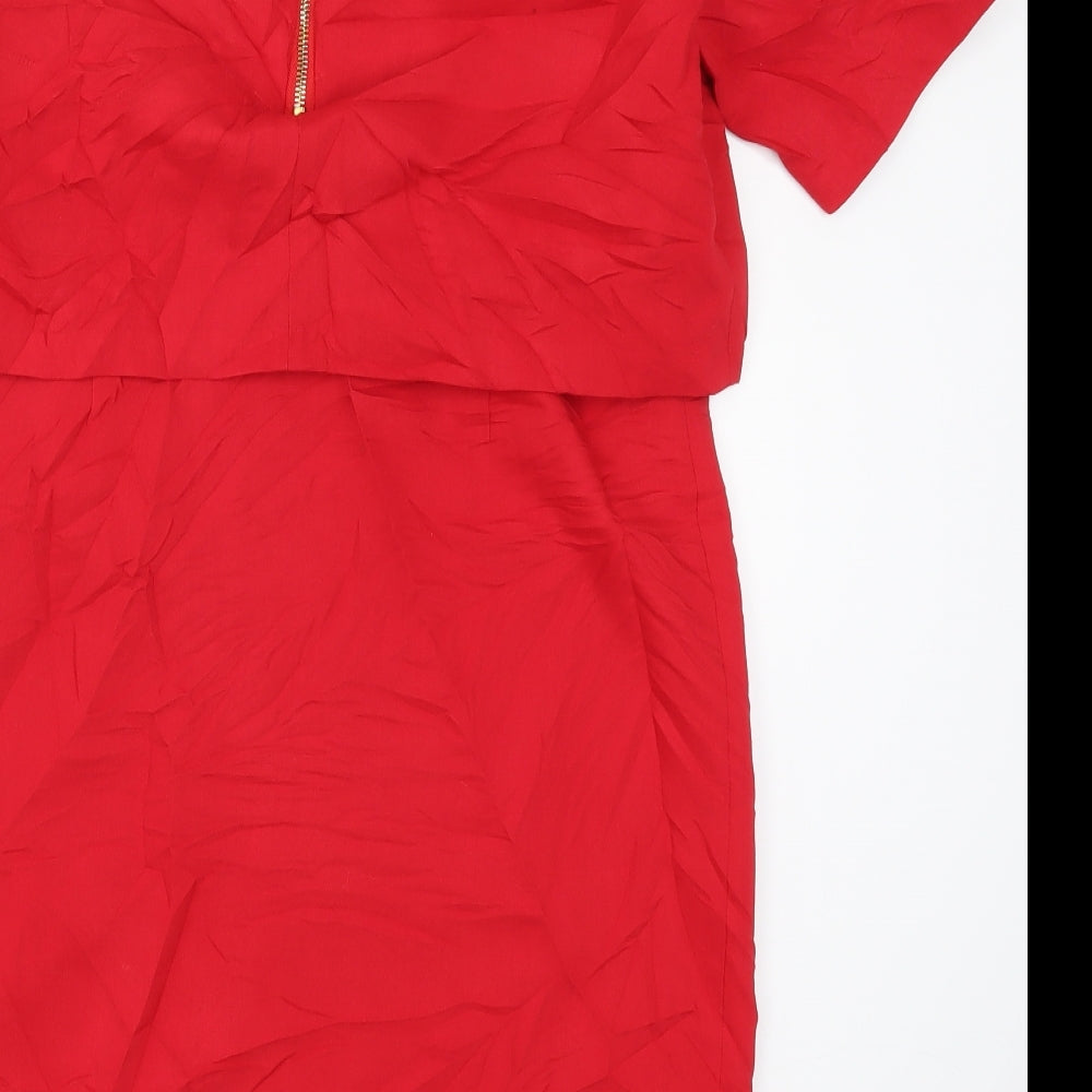 Papaya Womens Red Pencil Dress Size 12