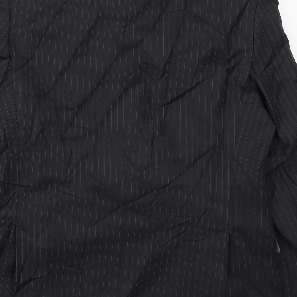 Marks & Spencer Mens Grey Striped Jacket Suit Jacket Size 42