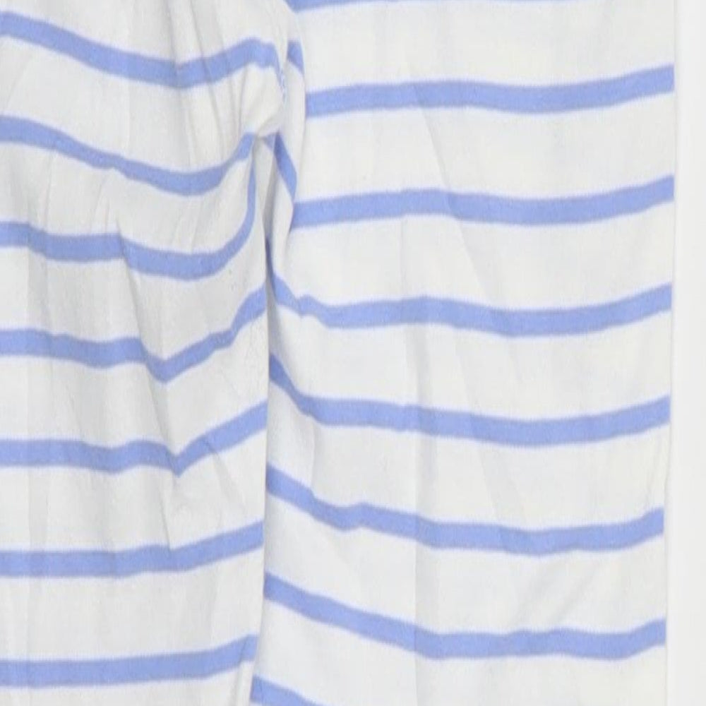 NEXT Girls Blue Striped Sweatpants Trousers Size 11 Years - Loungewear