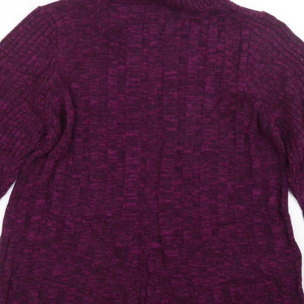 Bonmarché Womens Purple Knit Pullover Jumper Size L