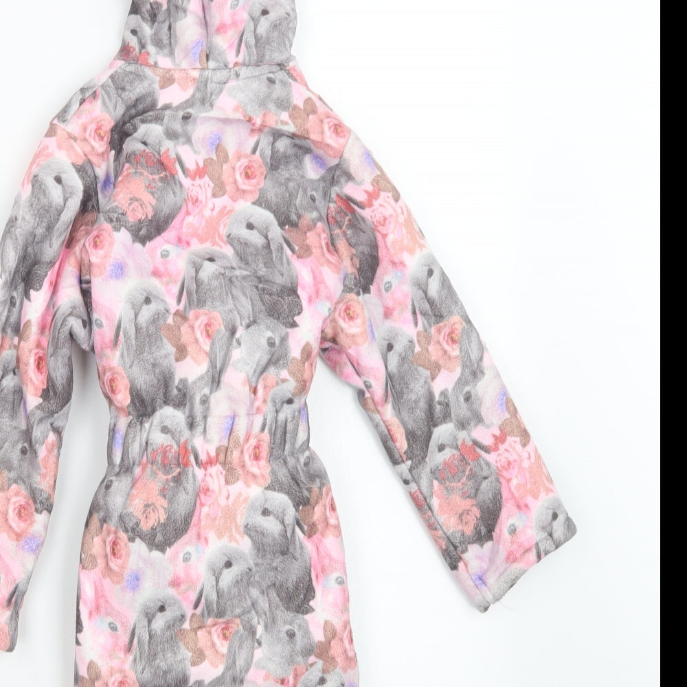 Marks & Spencer Girls Pink Floral Top Robe Size 2-3 Years