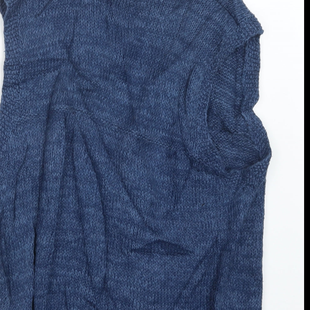 The Traders Womens Blue Knit Cardigan Jumper Size M