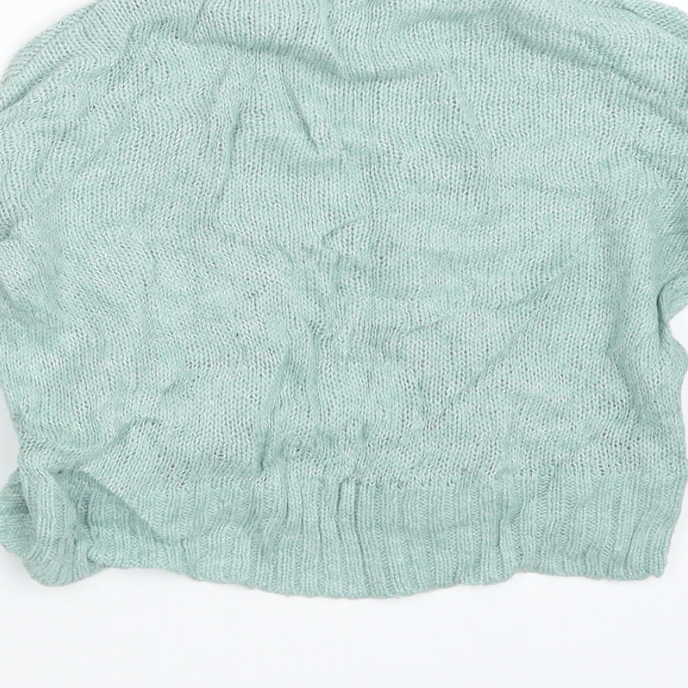 New Look Womens Green Knit Pullover Jumper Size S