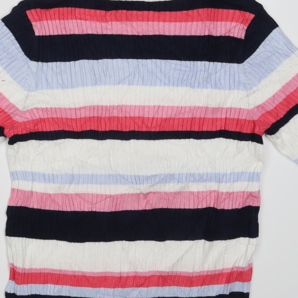 Marks & Spencer Womens Multicoloured Striped Pullover Jumper Size 12