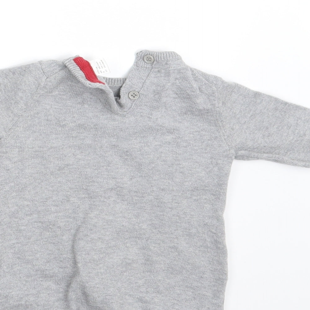 Lupilo Girls Grey Pullover Jumper Size 3-6 Months