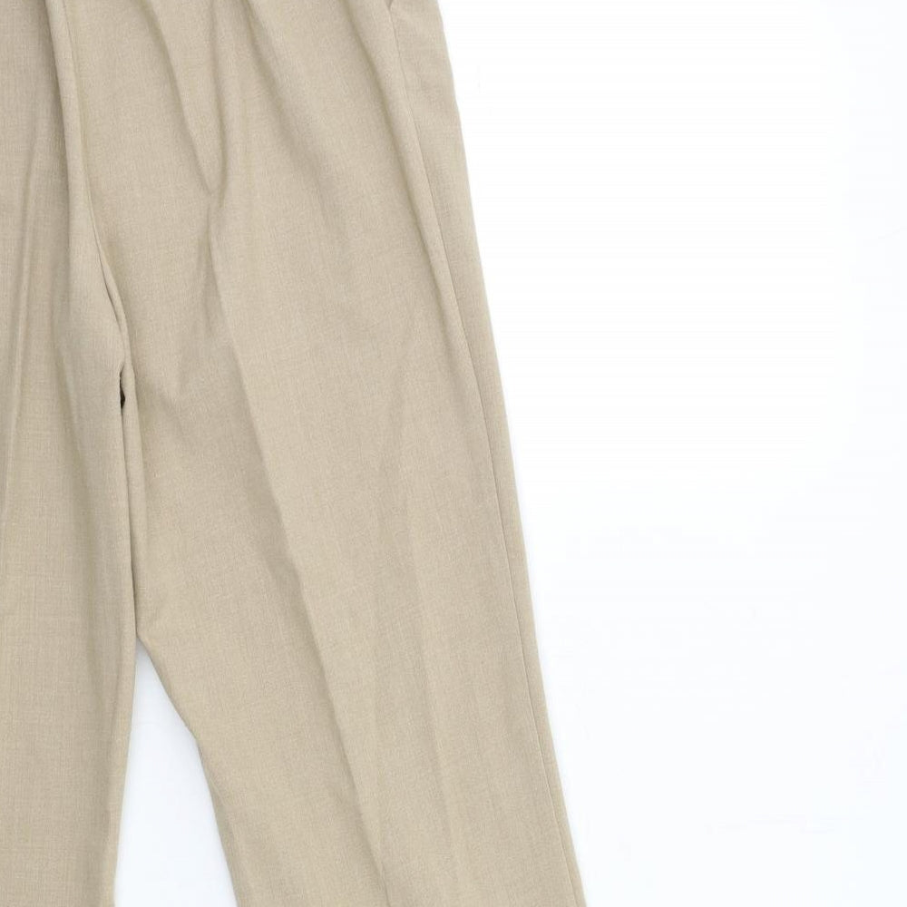 Marks & Spencer Womens Beige Trousers Size 18 L29 in