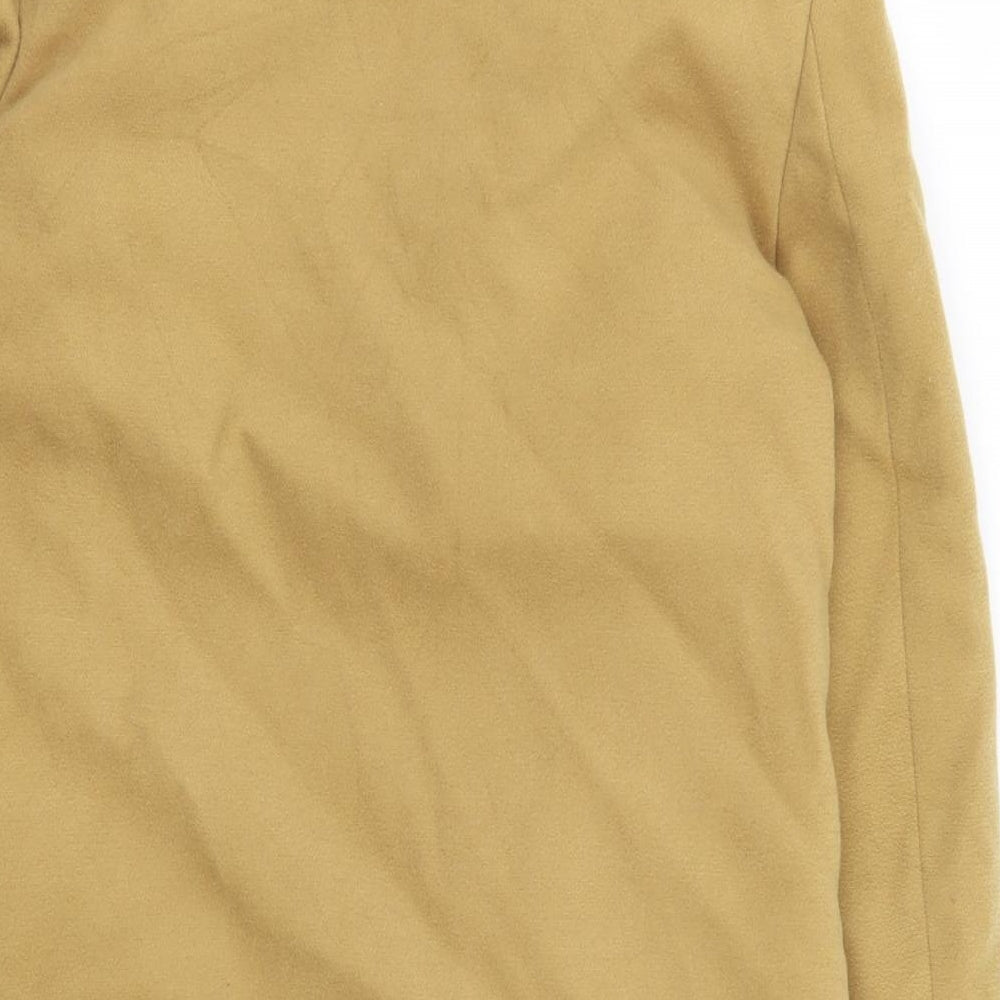 Topshop Womens Yellow Overcoat Coat Size 6