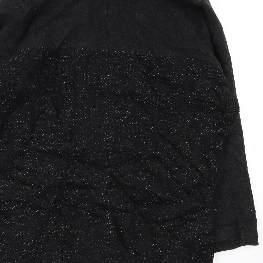 Topshop Womens Black Overcoat Coat Size 8