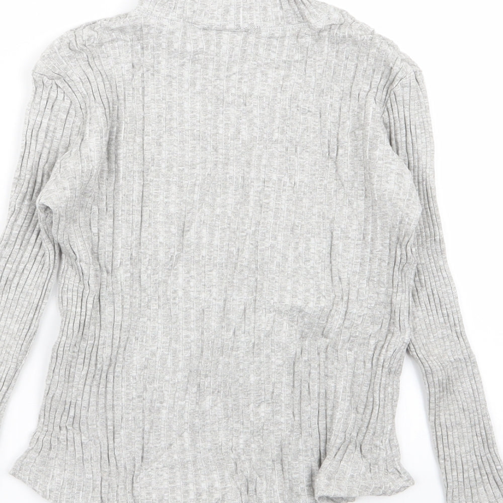 Zara Girls Grey Basic T-Shirt Size 9-10 Years