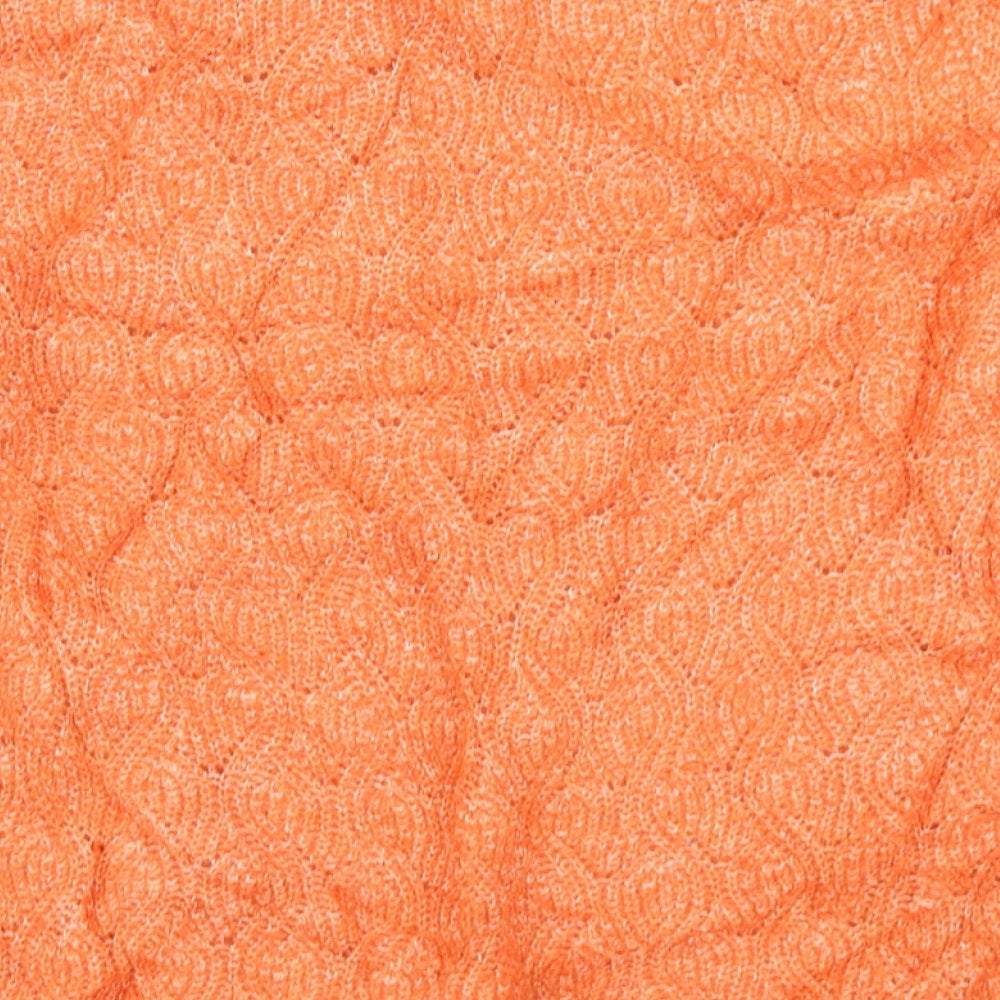 H&M Womens Orange Knit Pullover Jumper Size M