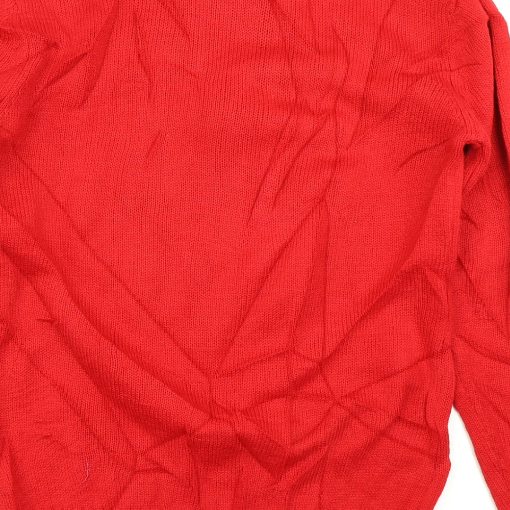 Cedarwood State Mens Red Knit Pullover Jumper Size XS - Christmas jumper