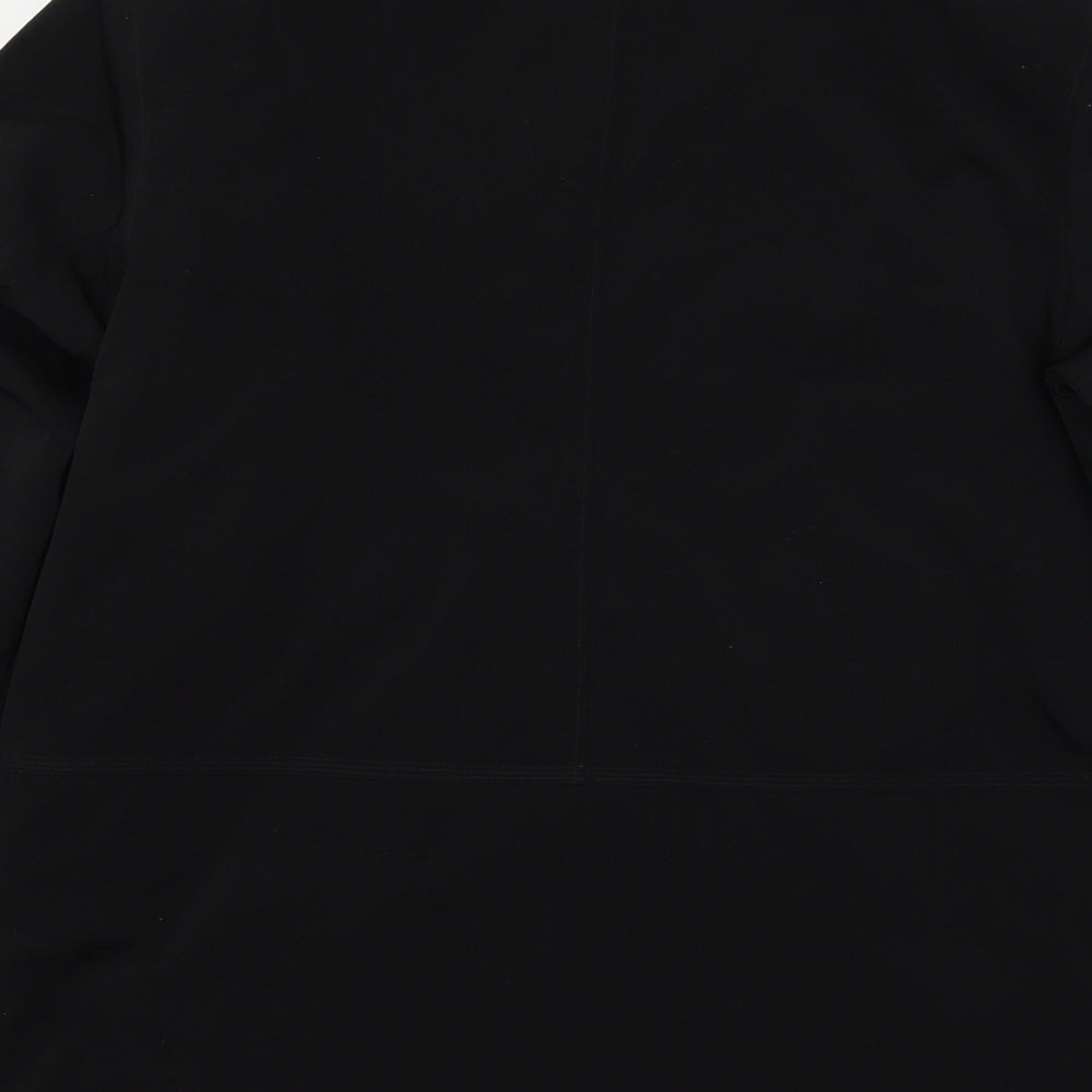 Gallery Mens Black Overcoat Coat Size S