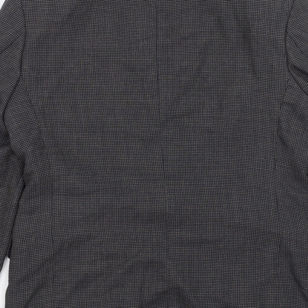 Tom English Mens Blue Geometric Jacket Suit Jacket Size 38