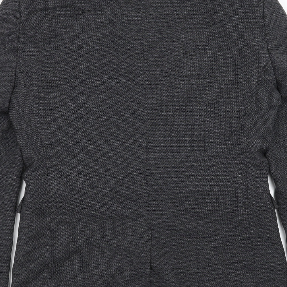 Next Mens Grey Geometric Jacket Suit Jacket Size 38