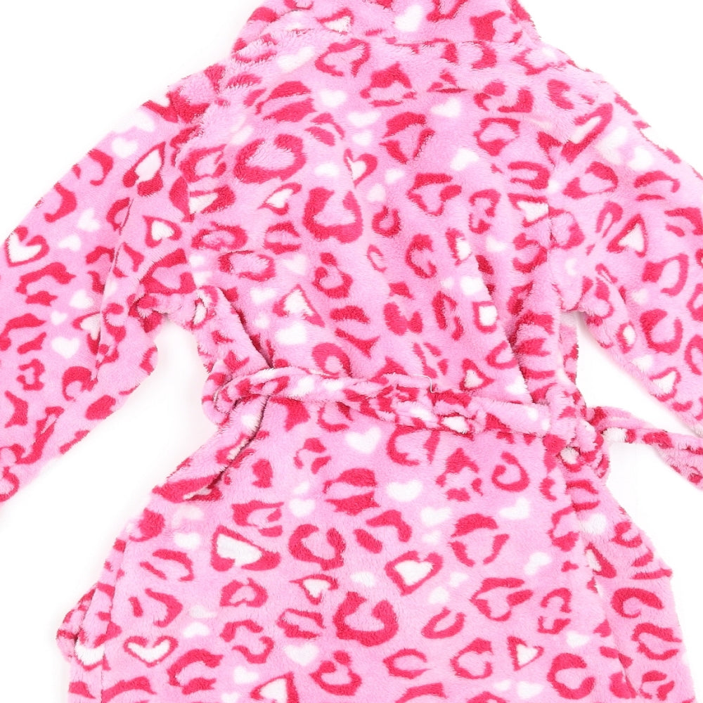 Boutique Girls Pink Geometric Fleece Top Robe Size 2-3 Years