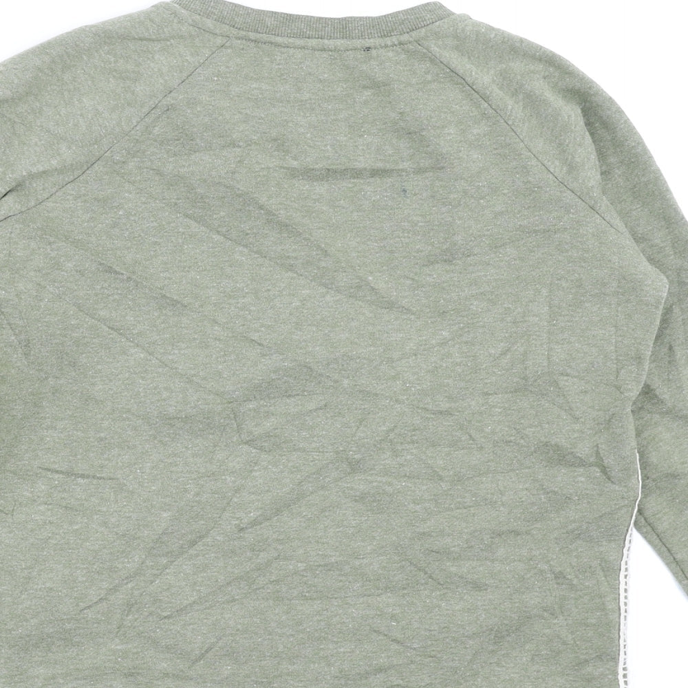 Very Girls Green Pullover Sweatshirt Size 11-12 Years - crochet detail