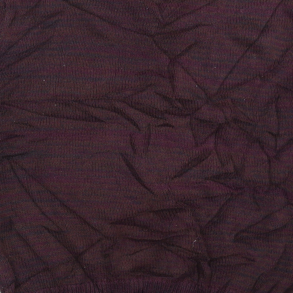 Shore Leave Mens Purple Knit Pullover Jumper Size M