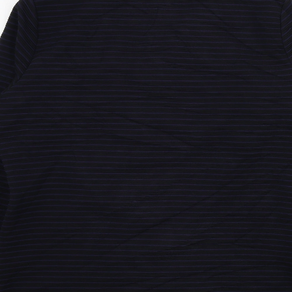 Paraphrase Womens Blue Striped Jacket Size 12