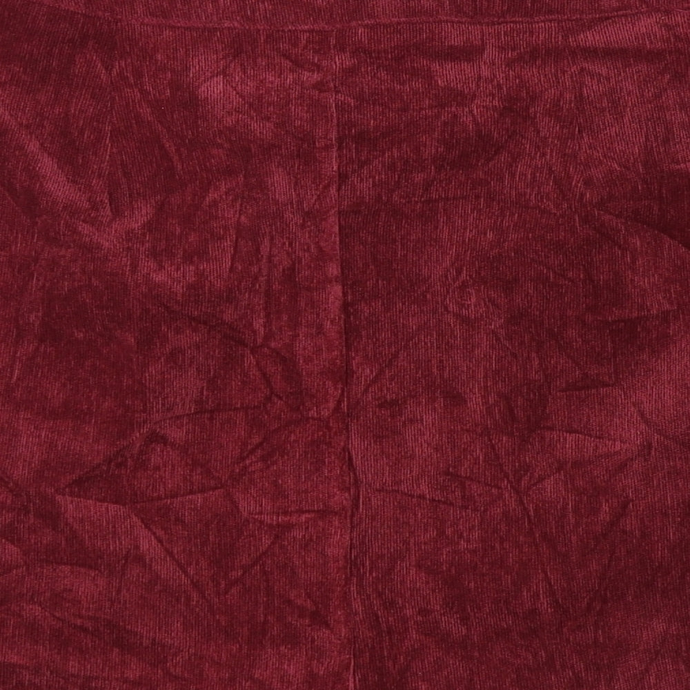 Boohoo Womens Red A-Line Skirt Size 8