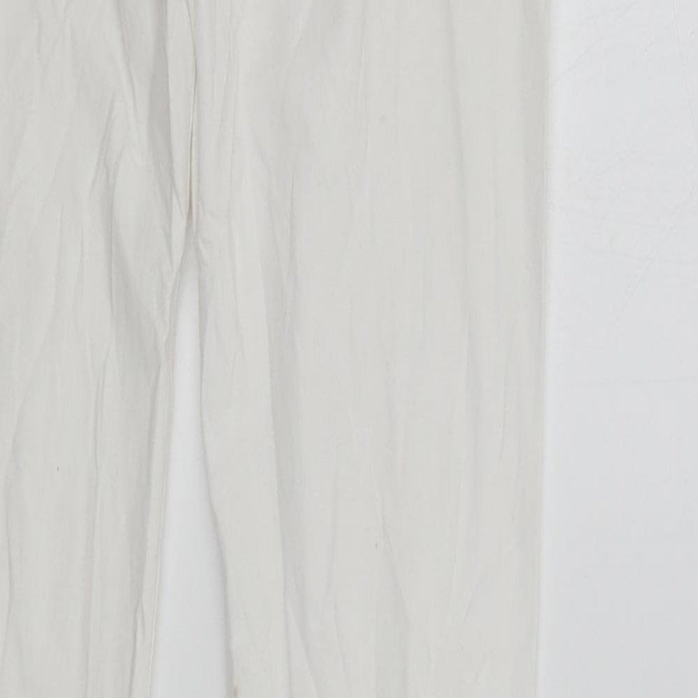 max Womens White Solid Top Pyjama Pants Size S